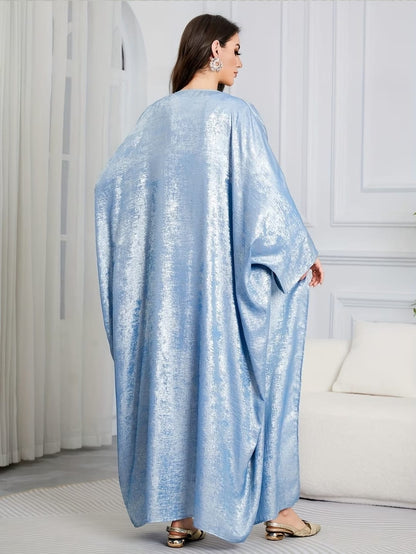Luxe Metallic-Embroidered Kimono