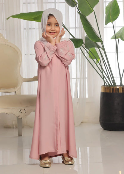 Majestic Pink Embroidered Sleeves