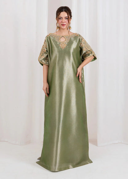 Olive Tissue Kaftan