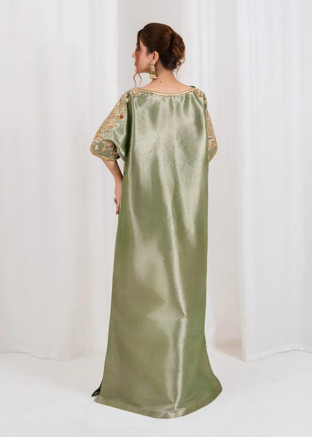 Olive Tissue Kaftan