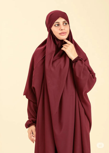 Maroon Prayer Dress