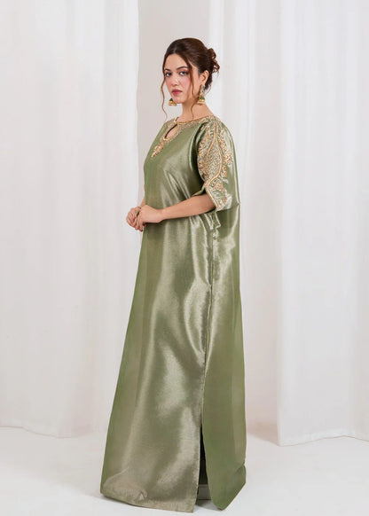 Olive Tissue Kaftan