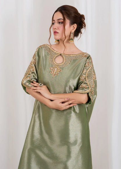 Olive Tissue Kaftan
