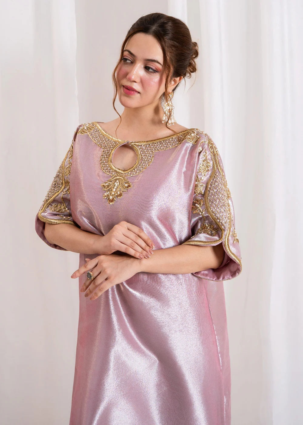 Mauve Tissue Kaftan